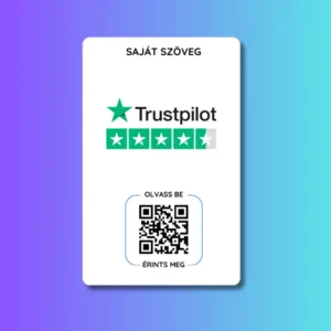 Trustpilot értékelésgyűjtő kártya