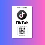 TikTok értékelésgyűjtő kártya