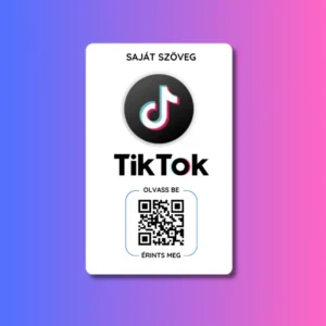 TikTok értékelésgyűjtő kártya