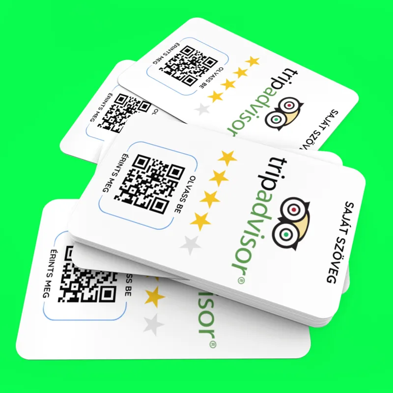 Tripadvisor értékelésgyűjtő kártya